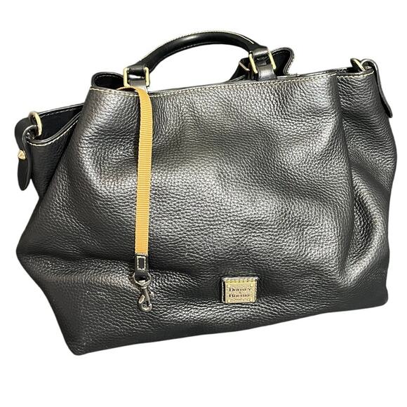 Dooney & Bourke Handbag Large Pebbled BARLOW Black Leather Purse Travel - Picture 1 of 15